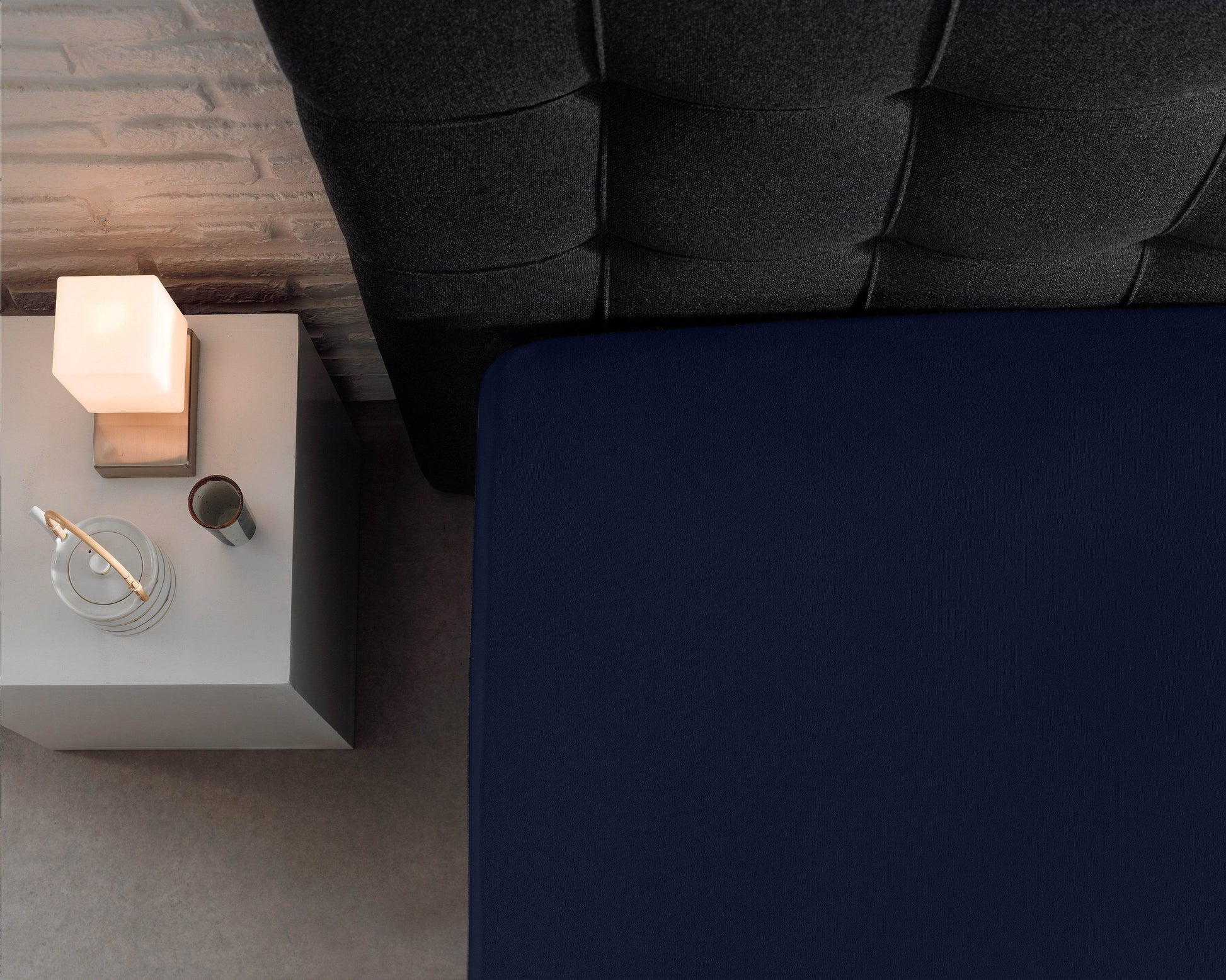 Einzel Jersey 135 gr. Spannbettlaken Indigo Blau 140 x 200 cm - Palo24