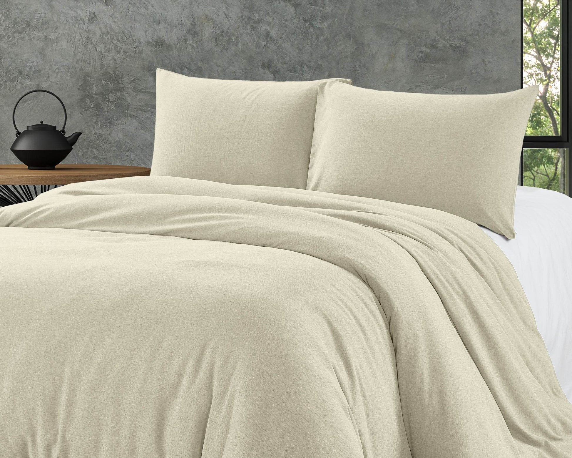 Bettbezug Bambus Touch Creme 140 x 220 cm - Palo24