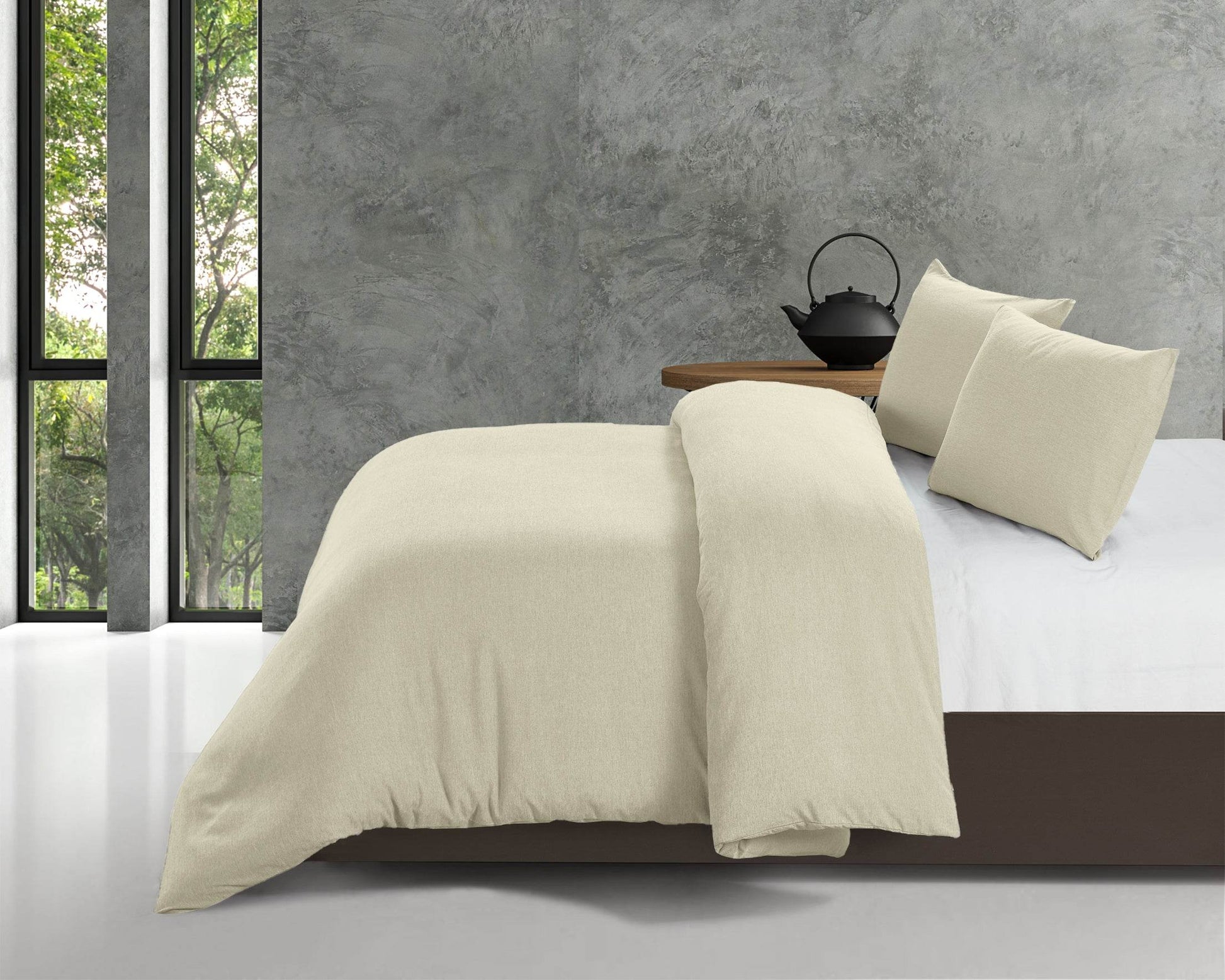Bettbezug Bambus Touch Creme 140 x 220 cm - Palo24