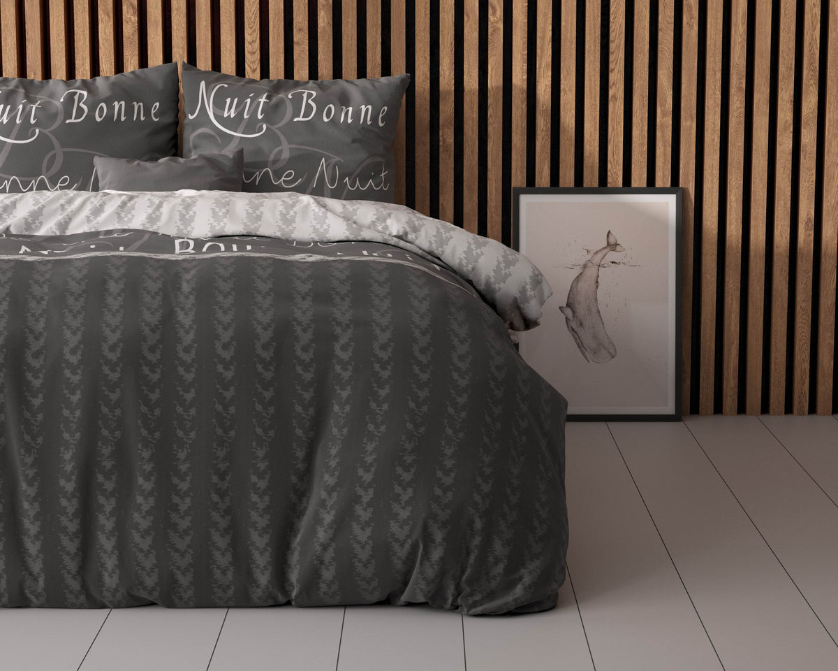 Bettbezug Bonne Nuit 4 Anthrazit 140x220 cm - Palo24
