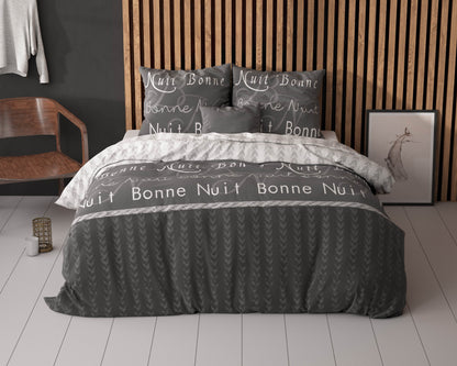 Bettbezug Bonne Nuit 4 Anthrazit 240x220 cm - Palo24