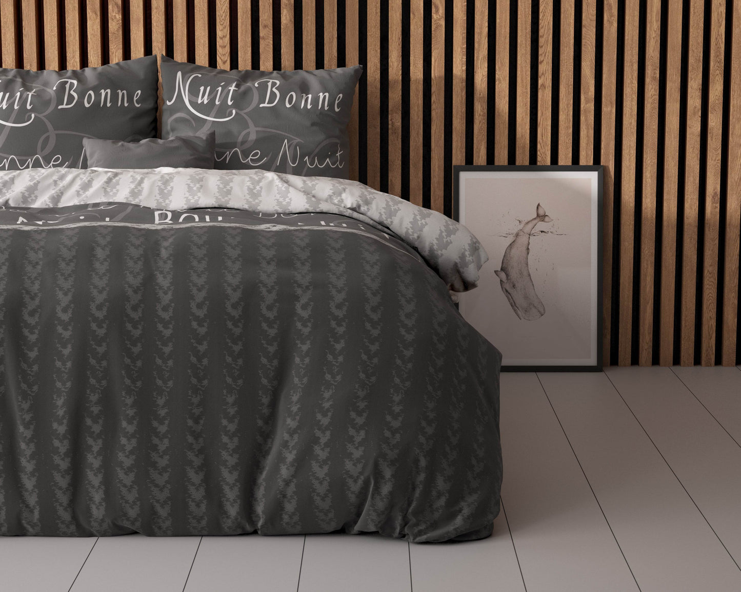 Bettbezug Bonne Nuit 4 Anthrazit 240x220 cm - Palo24