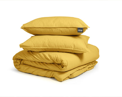 Bettbezug Stone washed Mustard 200 x 220 cm - Palo24