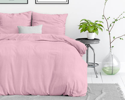 Bettbezug Stone Washed rosa 135 x 200 cm - Palo24