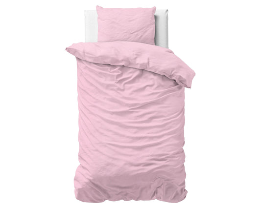 Bettbezug Stone Washed rosa 135 x 200 cm - Palo24
