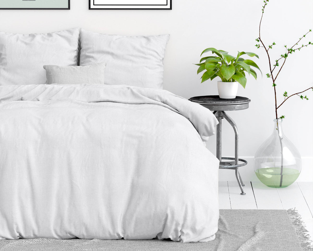 Bettbezug Stone washed White 200 x 220 cm - Palo24
