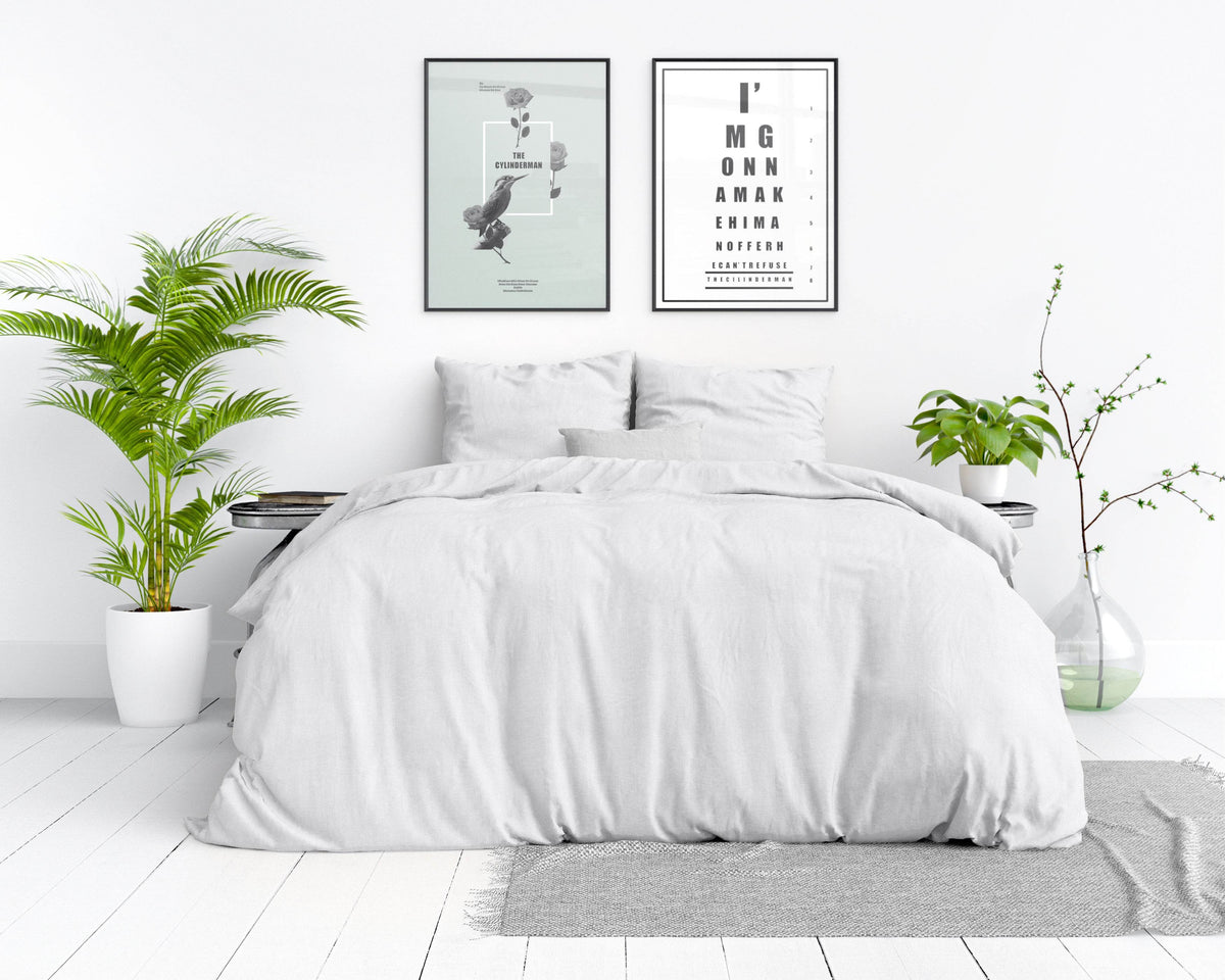 Bettbezug Stone washed White 200 x 220 cm - Palo24