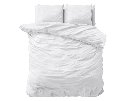 Bettbezug Stone washed White 200 x 220 cm - Palo24
