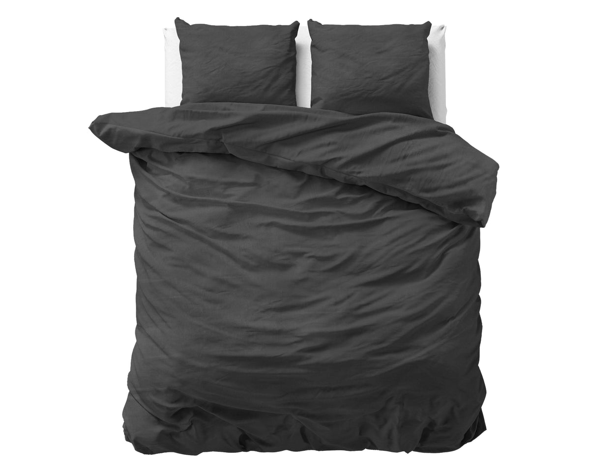 Bettbezug Stone washed Anthrazit 240 x 220 cm - Palo24