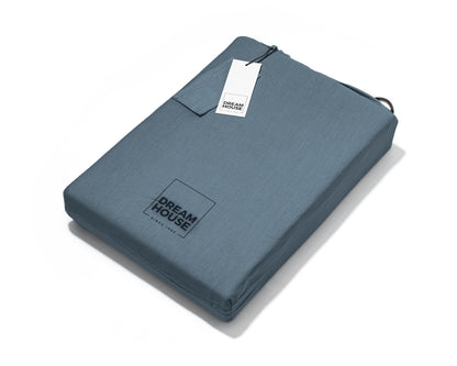 Bettbezug Stone Washed blau 135 x 200 cm - Palo24