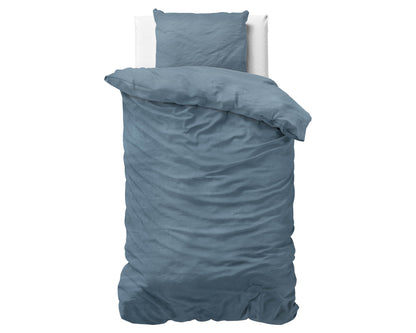 Bettbezug Stone Washed blau 135 x 200 cm - Palo24