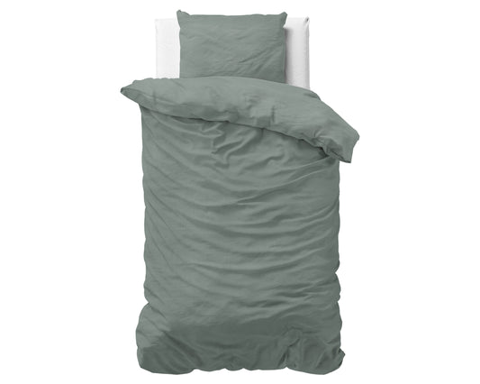 Bettbezug Stone washed Green 140 x 220 cm - Palo24