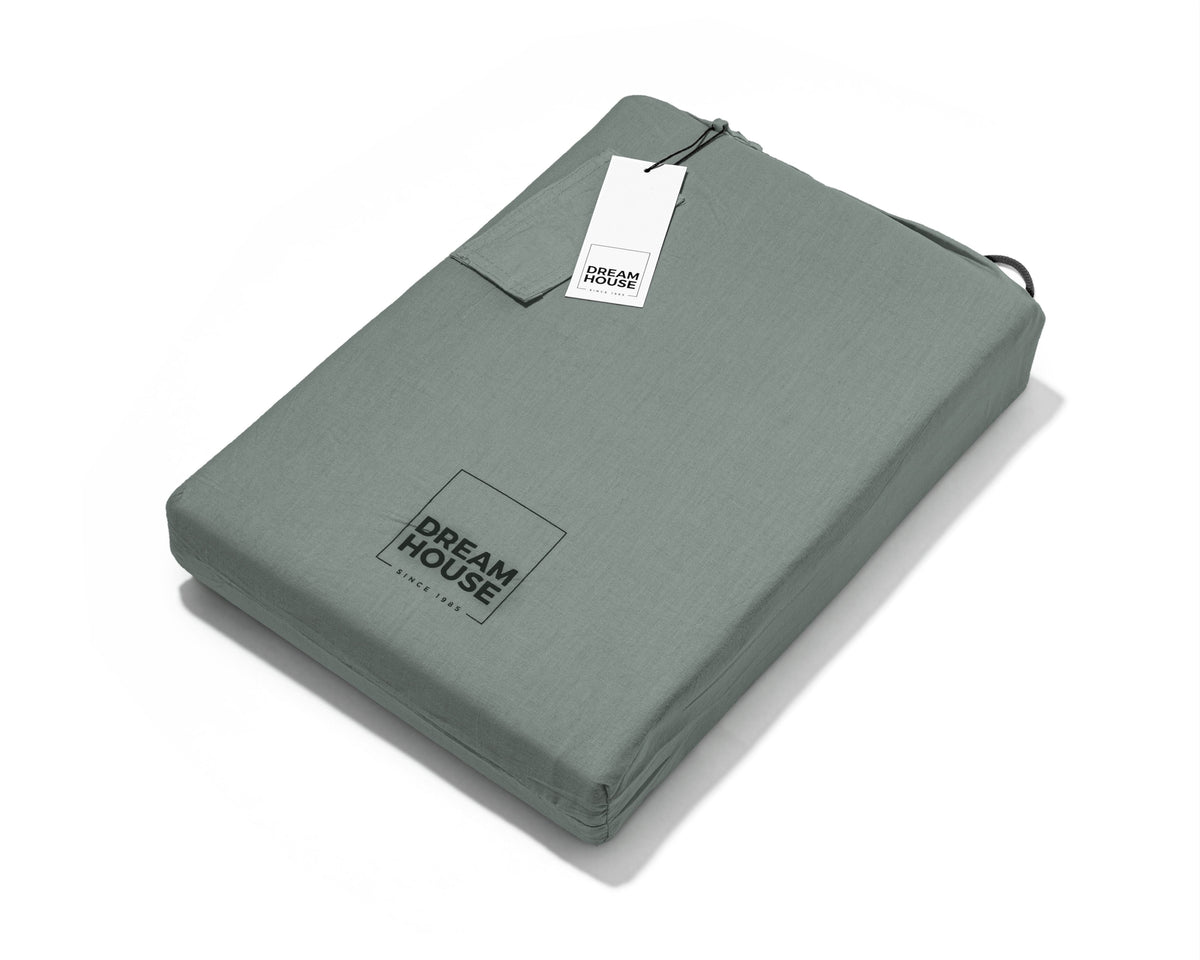 Bettbezug Stone washed Green 140 x 220 cm - Palo24
