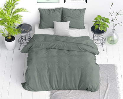 Bettbezug Stone washed Green 140 x 220 cm - Palo24
