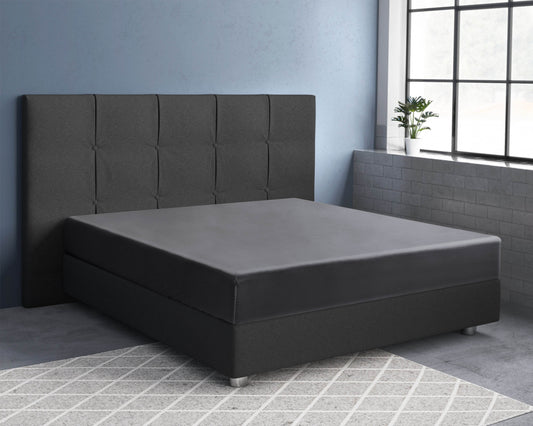 Satin Spannbettlaken Anthrazit 120 x 200 cm - Palo24