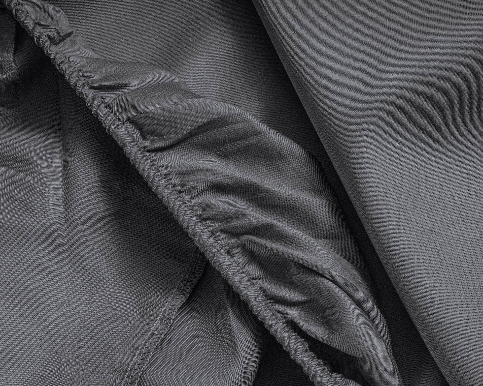 Satin Spannbettlaken Anthrazit 180 x 220 cm - Palo24
