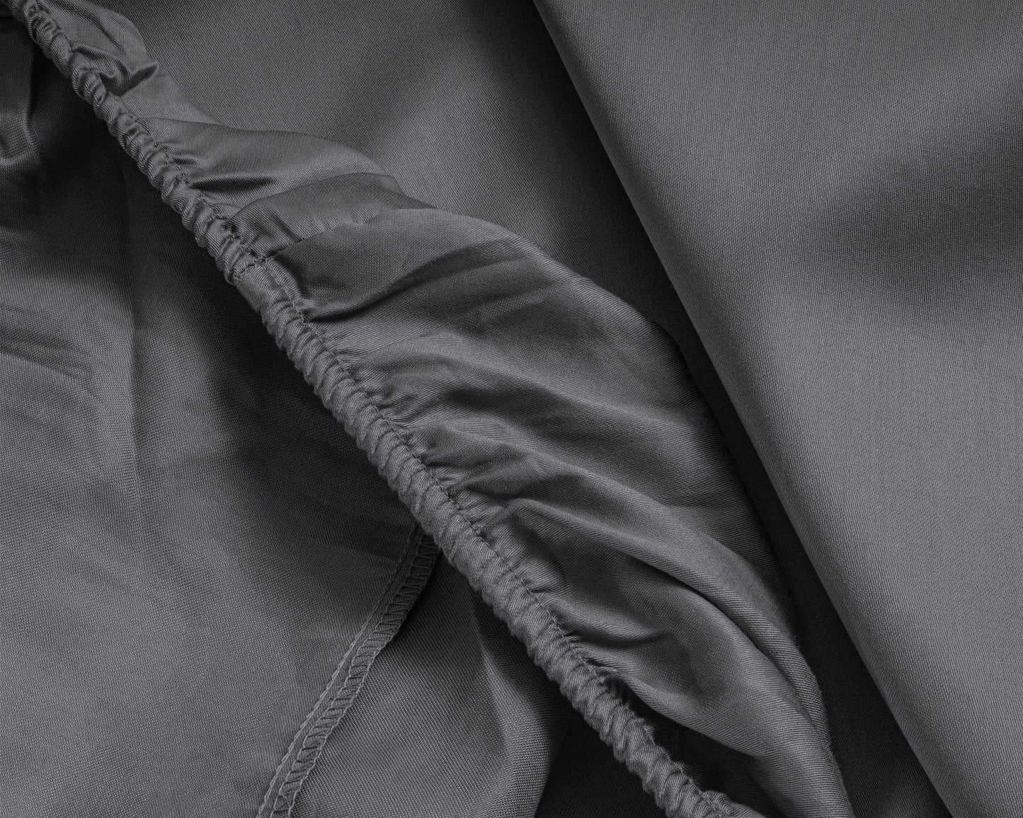 Satin Spannbettlaken Anthrazit 200 x 220 cm - Palo24