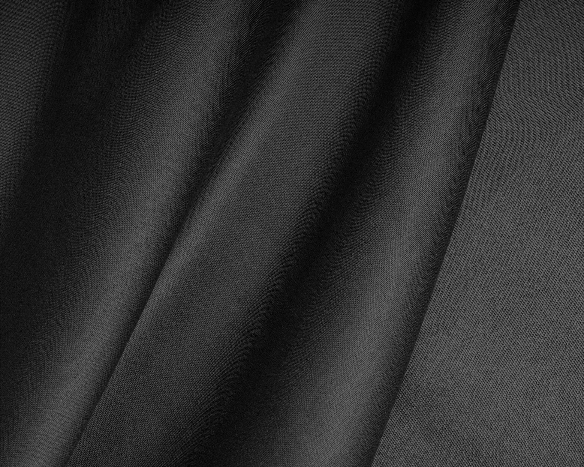 Satin Spannbettlaken Schwarz 180 x 200 cm - Palo24