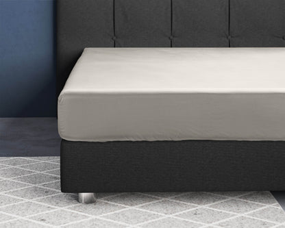 Satin Spannbettlaken Creme 90 x 200 cm - Palo24