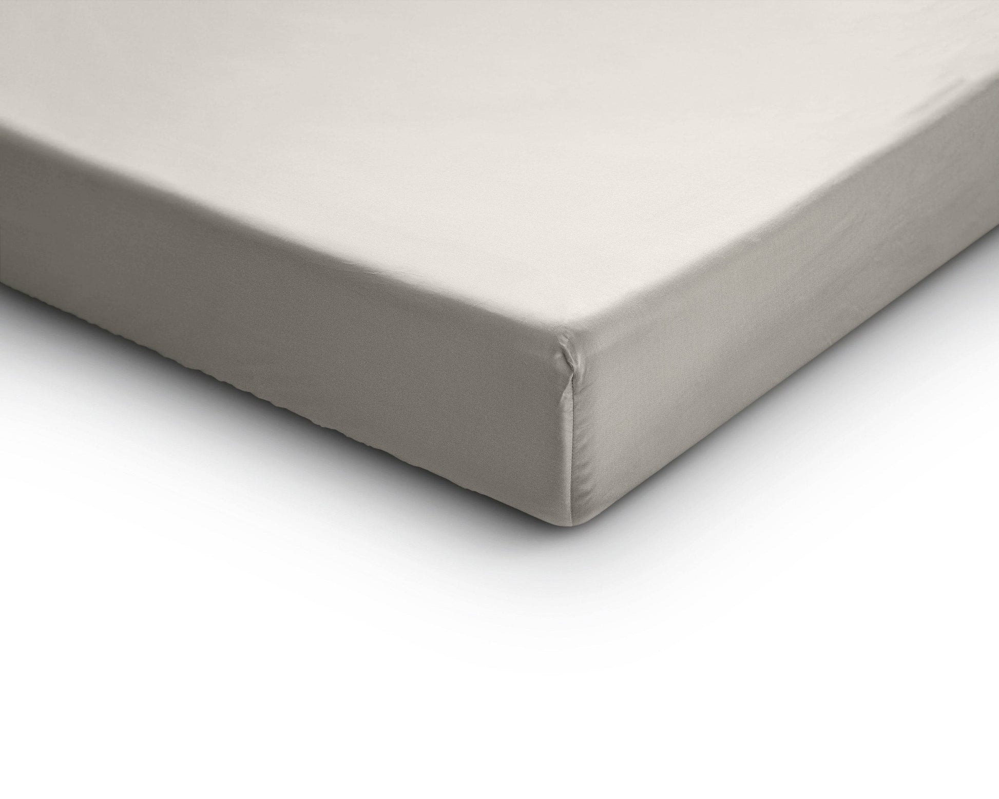Satin Spannbettlaken Creme 120 x 200 cm - Palo24