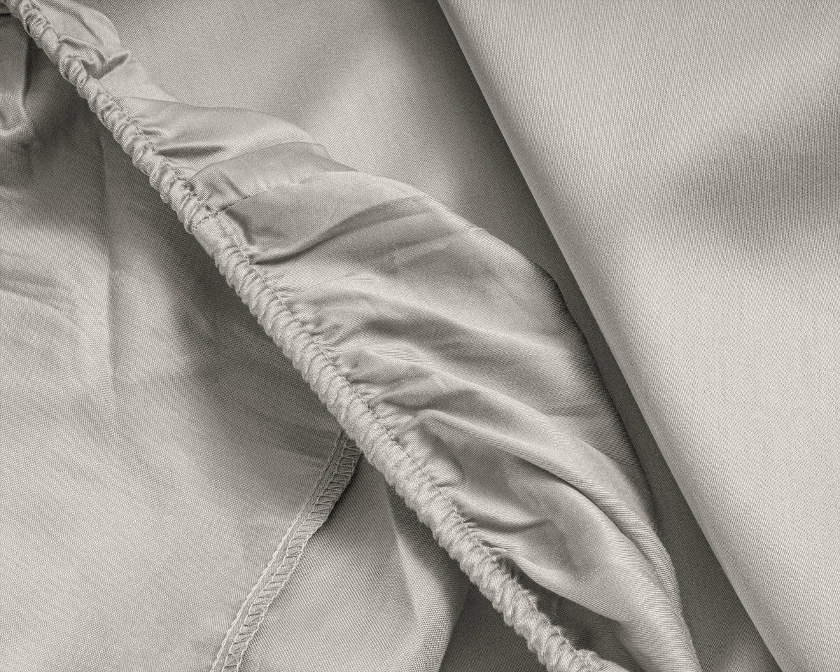 Satin Spannbettlaken Creme 160 x 200 cm - Palo24