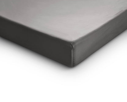 Satin Spannbettlaken Grau 140 x 200 cm - Palo24