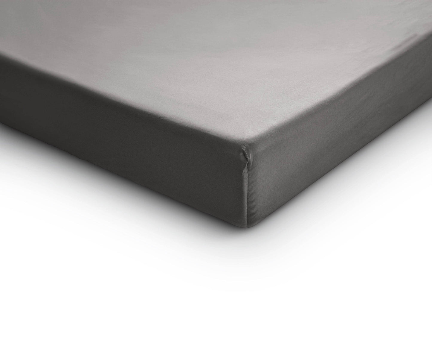 Satin Spannbettlaken Grau 160 x 220 cm - Palo24