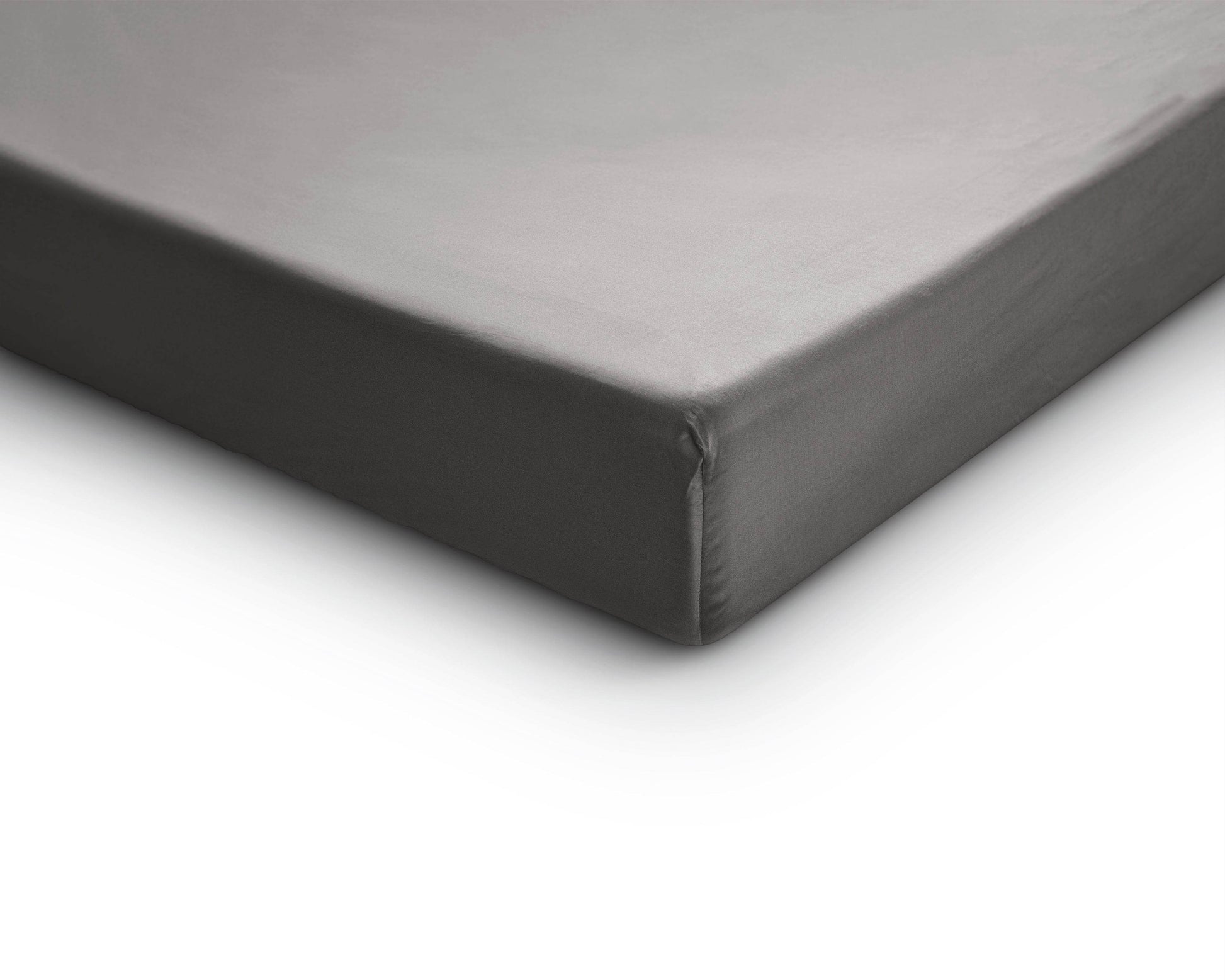 Satin Spannbettlaken Grau 160 x 220 cm - Palo24