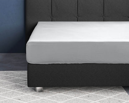 Satin Spannbettlaken Weiss 90 x 200 cm - Palo24