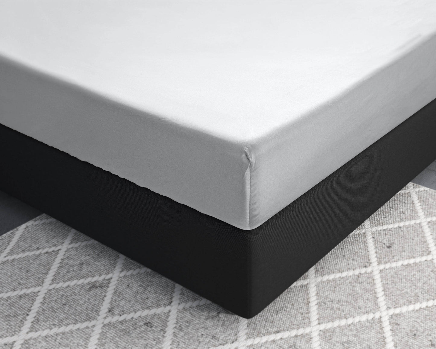 Satin Spannbettlaken Weiss 120 x 200 cm - Palo24