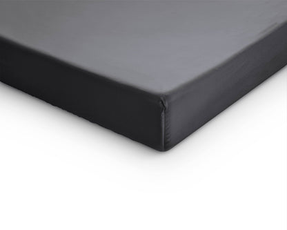 Topper Satin Spannbettlaken Anthrazit 140 x 200 cm - Palo24