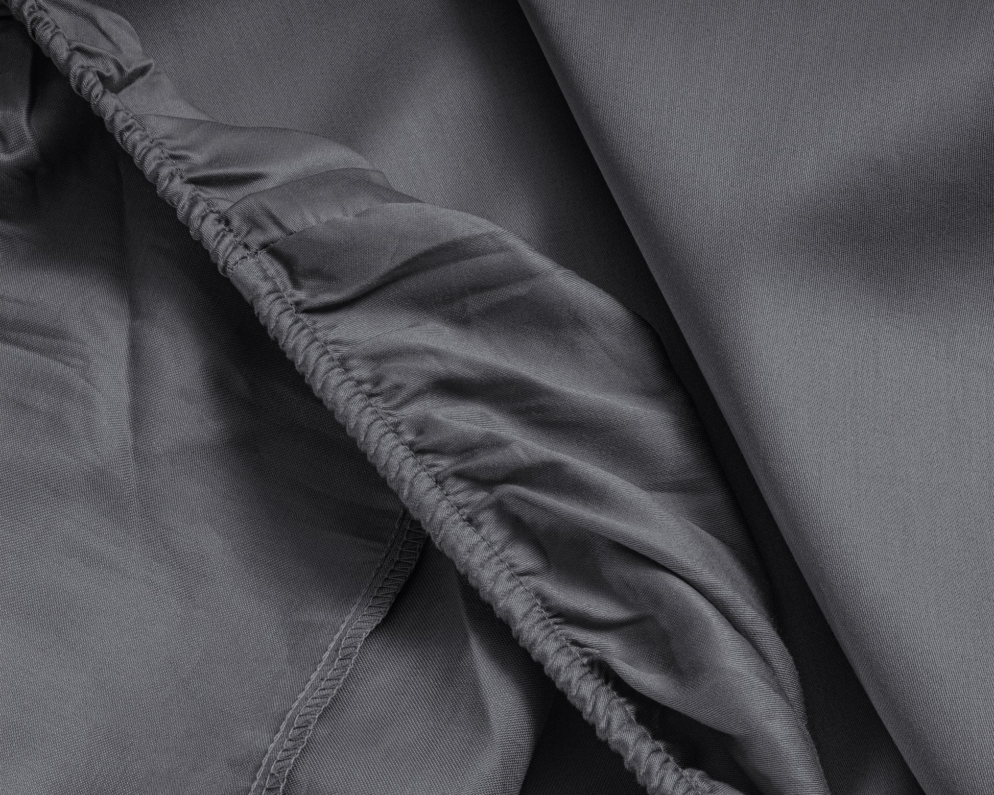 Topper Satin Spannbettlaken Anthrazit 160 x 220 cm - Palo24