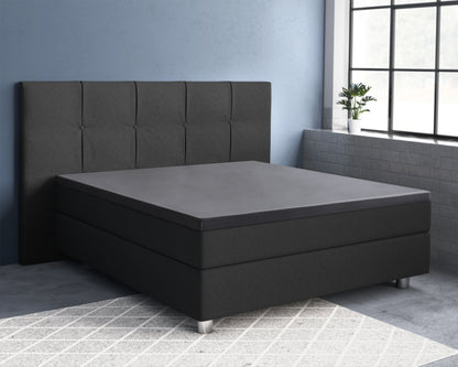 Topper Satin Spannbettlaken Anthrazit 160 x 220 cm - Palo24
