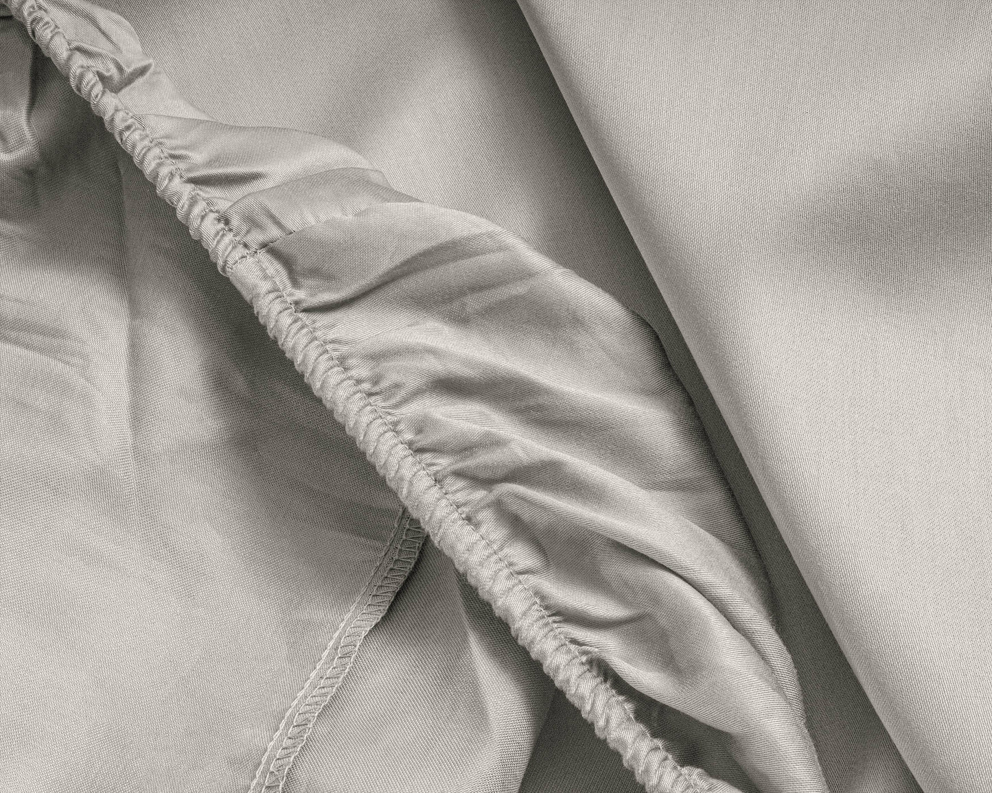 Topper Satin Spannbettlaken Creme 90 x 220 cm - Palo24