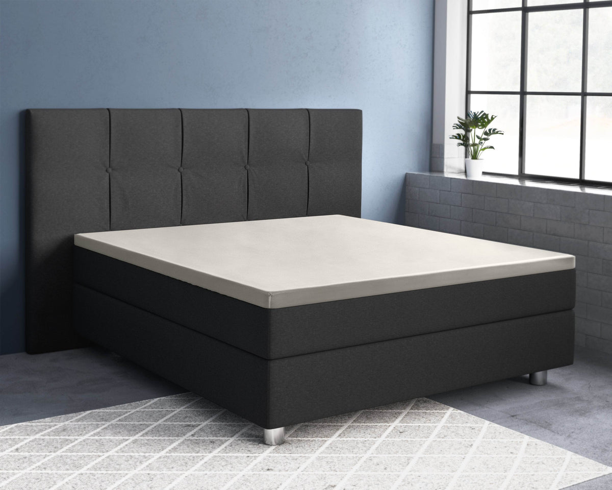 Topper Satin Spannbettlaken Creme 160 x 200 cm - Palo24