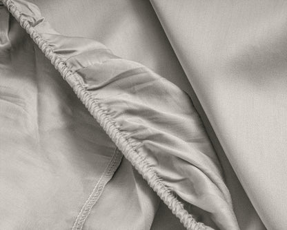 Topper Satin Spannbettlaken Creme 180 x 220 cm - Palo24
