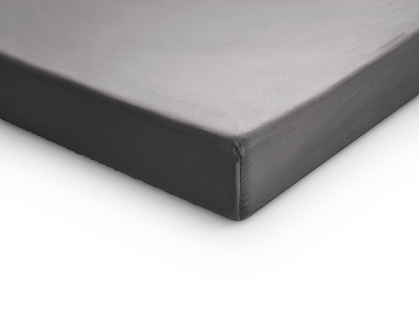 Topper Satin Spannbettlaken Grau 160 x 200 cm - Palo24