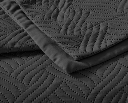 Tagesdecke Welle Schwarz 260 x 250 cm