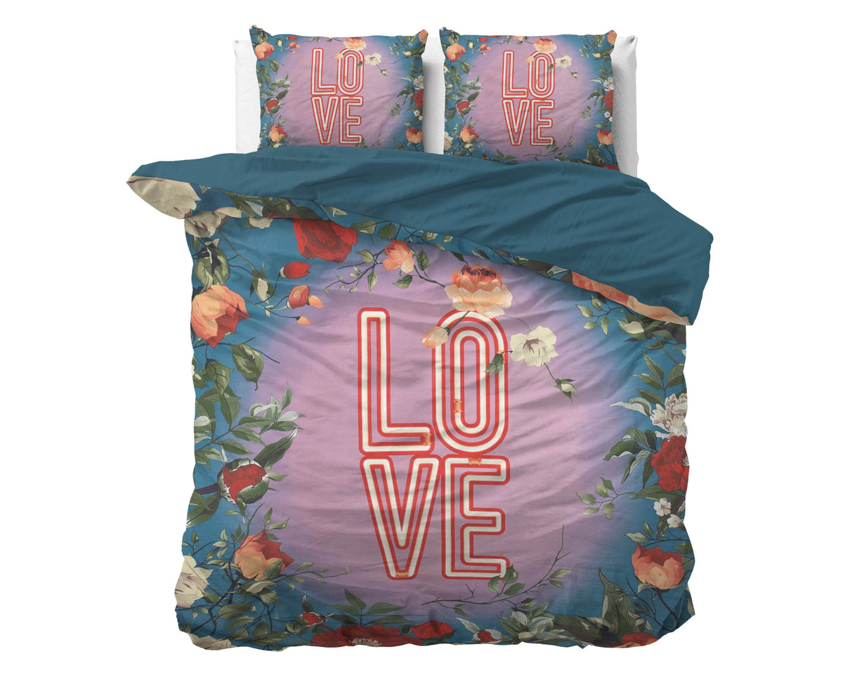 Bettbezug Led Love Türkis 240 x 220 cm - Palo24
