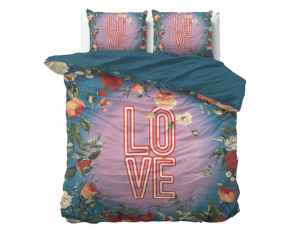 Bettbezug Led Love Türkis 240 x 220 cm - Palo24