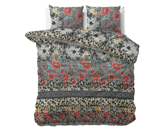 Bettbezug Panther Lacy Anthrazit 240 x 220 cm - Palo24