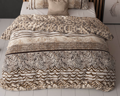 Bettbezug Cozy Panther Braun 240 x 220 cm - Palo24