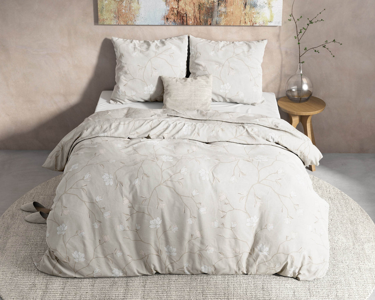 Bettbezug Flanel Caitlyn Sand 140 x 220 cm - Palo24