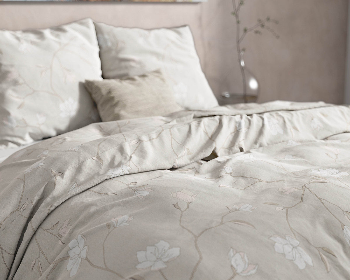 Bettbezug Flanel Caitlyn Sand 140 x 220 cm - Palo24