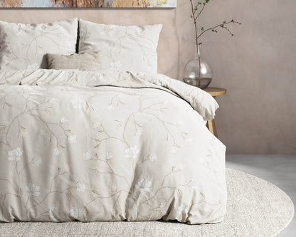 Bettbezug Flanel Caitlyn Sand 200 x 220 cm - Palo24