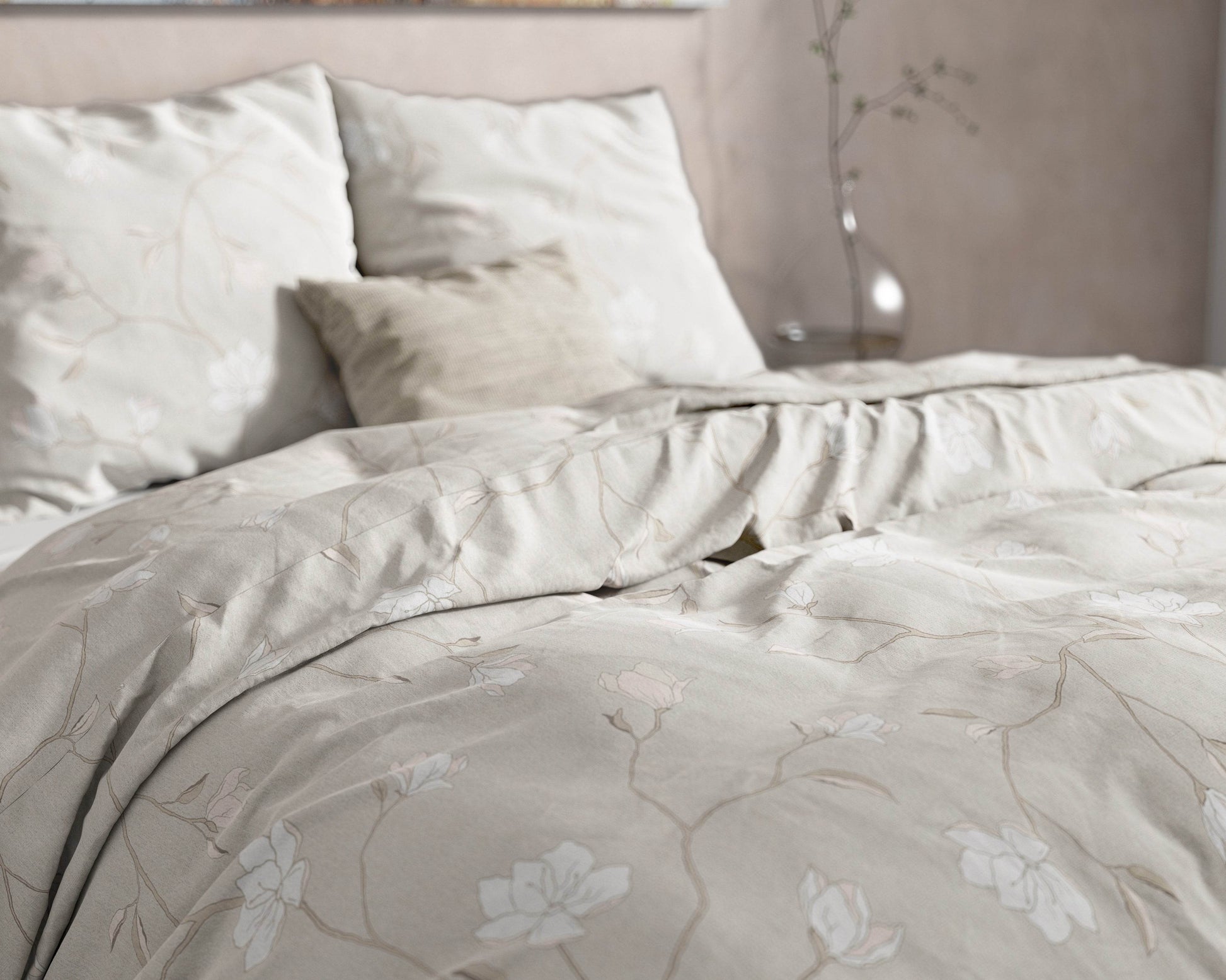 Bettbezug Flanel Caitlyn Sand 200 x 220 cm - Palo24