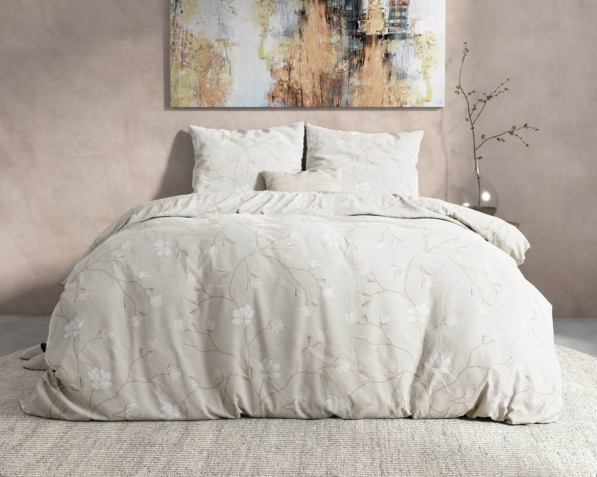 Bettbezug Flanel Caitlyn Sand 200 x 220 cm - Palo24