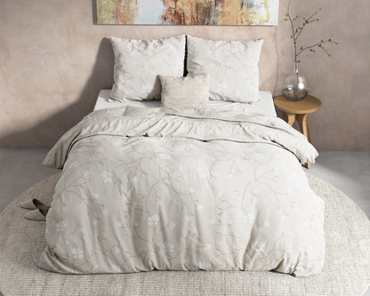 Bettbezug Flanel Caitlyn Sand 240 x 220 cm - Palo24