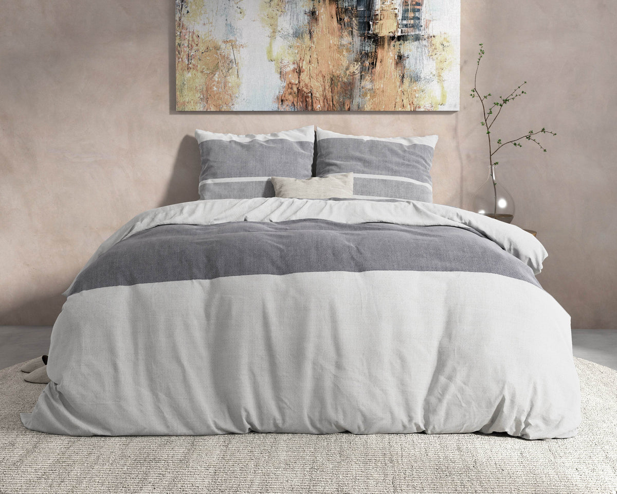 Bettbezug Flanel Skylar Anthrazit 240 x 220 cm - Palo24