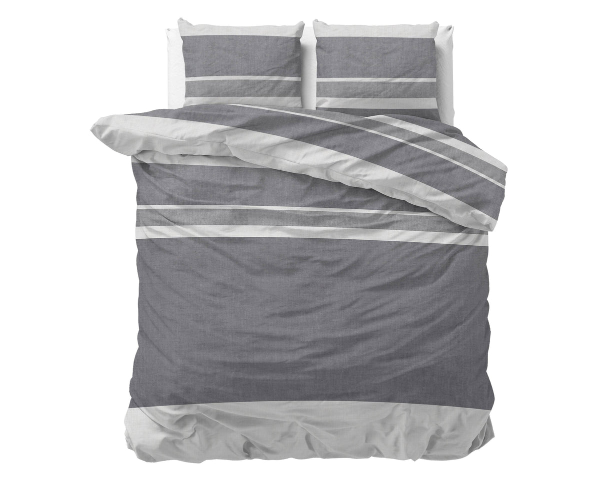 Bettbezug Flanel Skylar Anthrazit 240 x 220 cm - Palo24